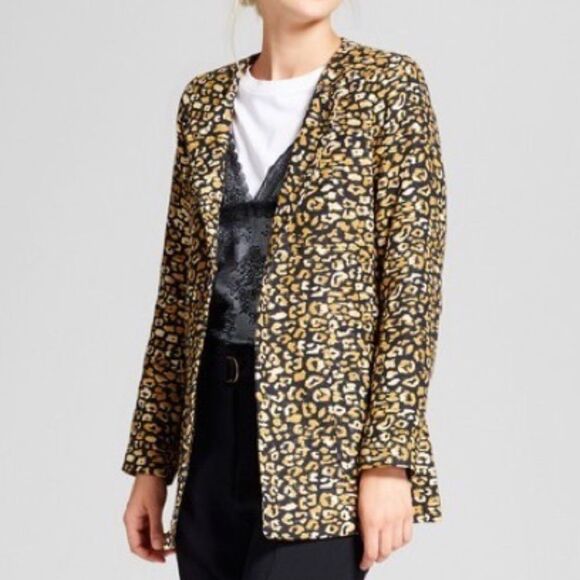 Who What Wear | Leopard Animal Print Coat Jacket - Picture 1 of 6